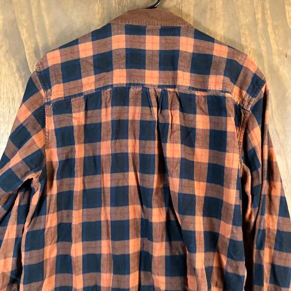 Eddie Bauer Womens Shirt Orange Multi Plaid Button Down Flannel Cotton Blend XL - Picture 11 of 12